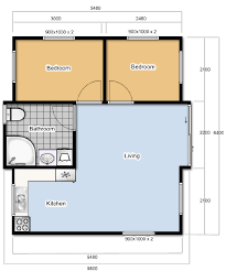 Floor plan for Granny Flat 60m2