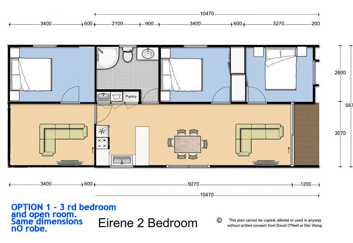 Eirene 2 or 3 Bedrooms 