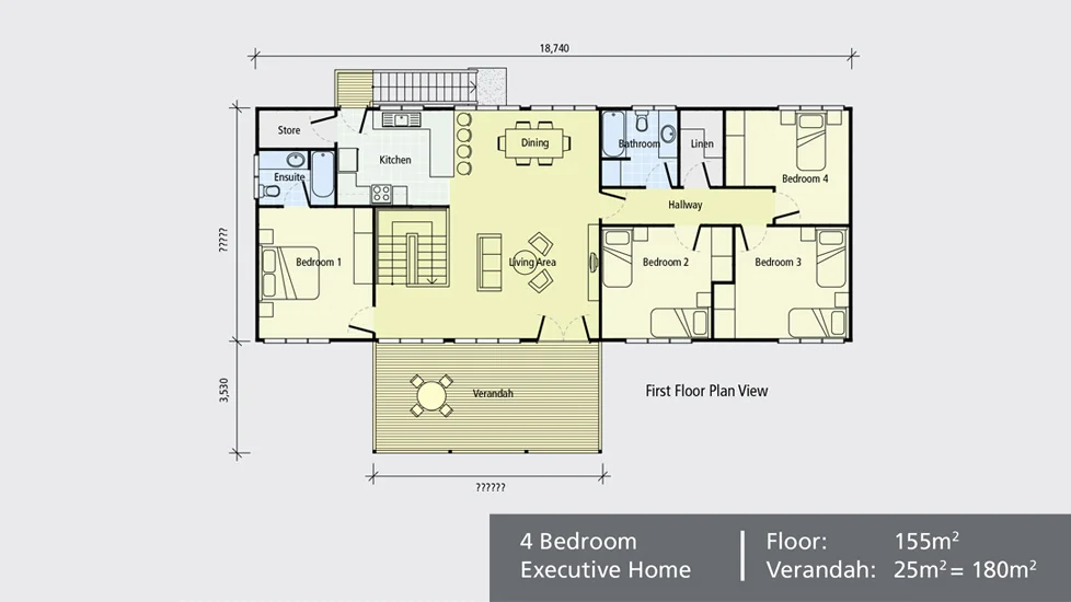 No 2 Floor Plan 155/50m2