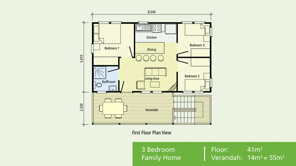 No 9 Floor Plan 124/16m2