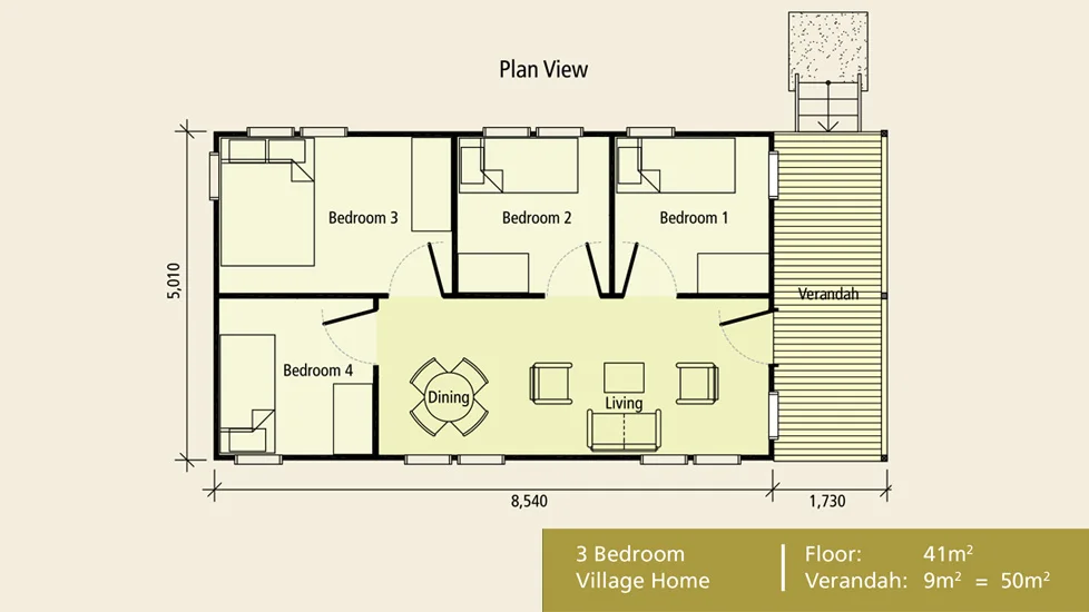 No 10 Floor Plan 48/22m2