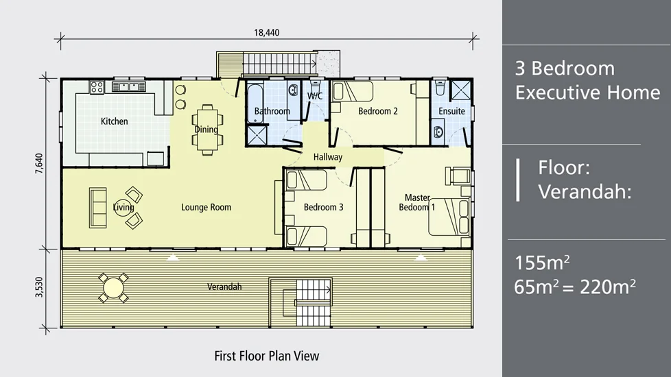 No 1 Floor Plan 155/65m2